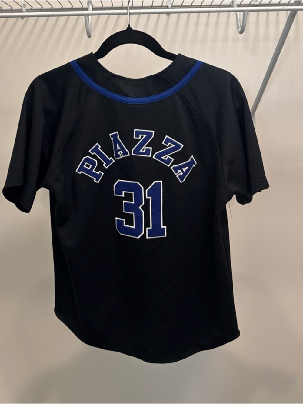 Nike Black Kids' Jersey Top with Blue 'Piazza' 31 Graphic